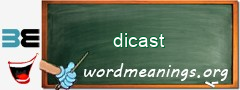 WordMeaning blackboard for dicast
